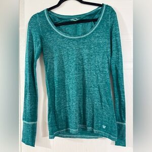 American Eagle Outfitters Teal Long Sleeve Tee